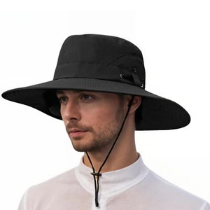 Wide Brim Sun Hat for Men Women UV Protection Beach Bucket Hats UPF 50+ Breat... - Picture 1 of 7