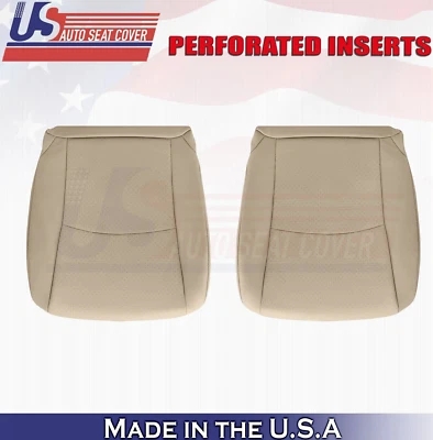 2006 2007 For Toyota Highlander Driver Passenger Bottom Perf Leather Covers Tan - Image 1 of 4