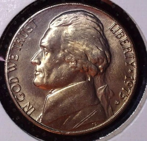 1975-D Jefferson Nickel 5(c) Stempelglanz 95% + volle Schritte - Bild 1 von 2