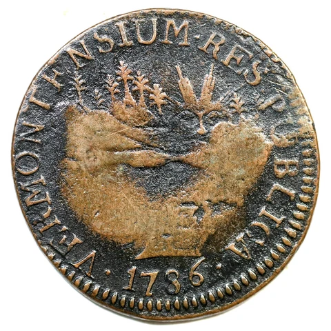 1786 RR-7 R-3 Landscape Vermont Colonial Copper Coin Cover