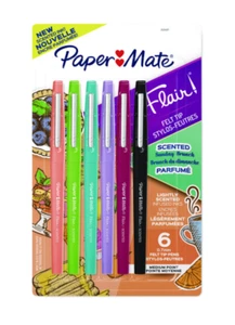 Paper Mate Flair! Scented Felt Tip Pen 6 Count Sunday Brunch Scented Ink 2125407 - Picture 1 of 7