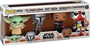 Funko Pop! Star Wars Grogu Mandalorian Gideon Stormtrooper 4 Pack - Glow in Dark - Picture 1 of 6
