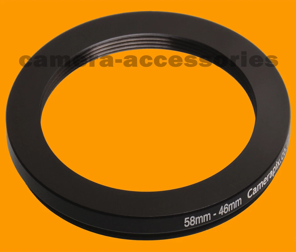 58mm to 46mm 58-46 Stepping Step Down Filter Ring Adapter 58-46mm 58mm-46mm (UK) - Image 1 of 1