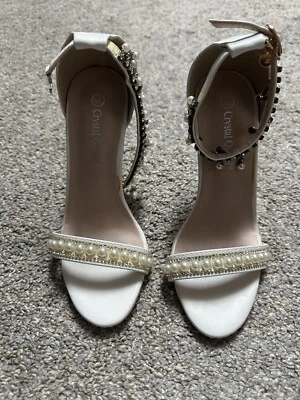 Crystal Pearl Wedding Shoes Size 35 Crystal Queen - Image 1 of 4