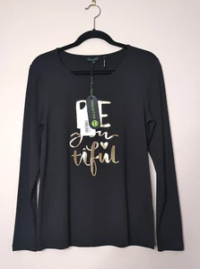 TRICOTTO Small Tunic Be You Tiful in Gold Black Jersey Knit Made in Turkey - Bild 1 von 9