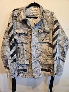 Off White 16SS Field Jacket Marble Light Weight Mens Sz Small - Picture 1 of 15