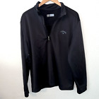 Callaway Long Sleeve 1/4 Zip Pull Over Golf Jacket Coat Men's L Black