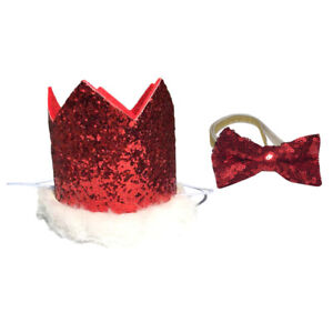  2 pièces chapeau de fête costume d'anniversaire pour animal de compagnie cravate de Noël attaches le chat