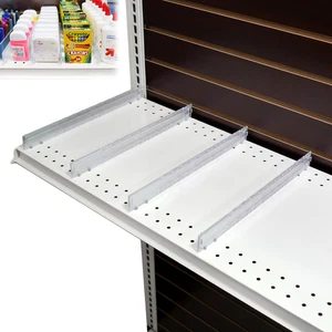 Adjustable Gondola Shelf Dividers - 50 Pack for 8" to 12" Deep Shelves - Picture 1 of 13