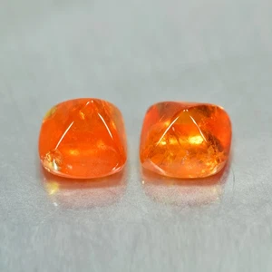 5.22Ct (2Pcs) Sugarloaf Cab, Superb Unhetaed Namibian Spessartite Garnet - Picture 1 of 1