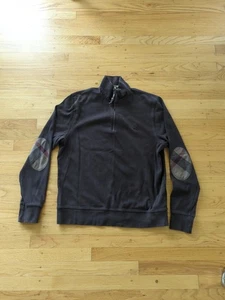 Burberry Brit Brown Quarter Zip Pullover Sweater Classic Sweatshirt XL - M50 - Picture 1 of 7