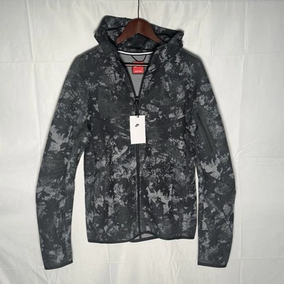 Nike Sportswear Tech Fleece Camo Windrunner Hoodie Sweater Size Small HV5055 060 - Image 1 of 3