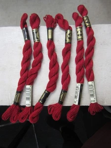DMC Cotton Perle #3  "Red Kiss" #498 Embroidery Floss Thread 15m - 15.4 yards - Picture 1 of 3