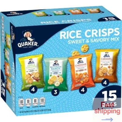 Patatas fritas de arroz Quaker dulce y salado mezcla sin gluten - 0,67 oz/15 quilates Foto 1 de 3