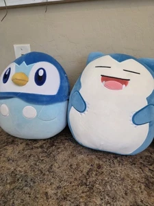 Squishmallows Pokemon Piplup & Snorlax 10 Zoll Plüschtier Kellytoy 2 Stück Nintendo - Bild 1 von 14