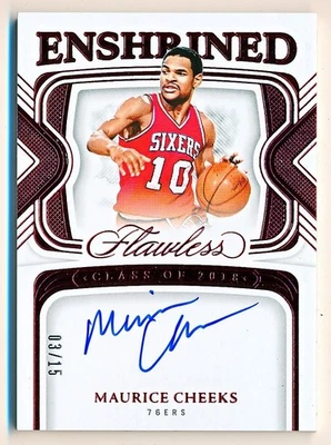 2023-24 Flawless Maurice Cheeks Enshrined Signatures Ruby Auto #ES-MCK (03/15) - Image 1 of 2