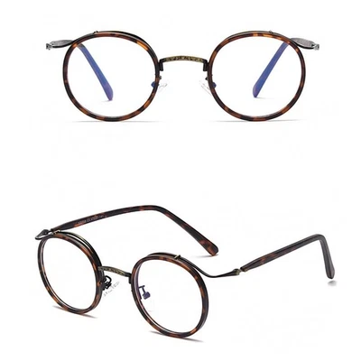 Gafas transparentes redondas con marco de gafas retro de metal literario vintage para mujeres hombres Foto 1 de 4