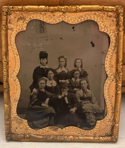 Antiguo Ambrotipo 3 1/4" x 2 3/4" (Niños Jóvenes ricos Era de la Guerra Civil) - Imagen 1 de 2