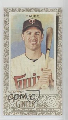 2020 Topps Allen & Ginter's Mini Gold Joe Mauer #20 HOF - Image 1 of 2