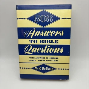 508 Answers to Bible Questions M R DeHaan Hardcover Christian Book 1969 Vintage - Bild 1 von 12
