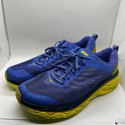 Hoka One One Challenger ATR 5 Zapatos Para Hombres 12 Azul Amarillo Trail Running Tenis Foto 1 de 4