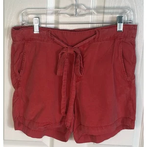 NWOT Sanctuary Terracotta Elastic Waist Shorts Tie Front Paperbag - Size Small - Picture 1 of 6