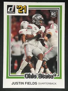 JUSTIN FIELDS 2021 Panini Donruss Draft Picks Rookie RC #33 | Ohio State Bears - Picture 1 of 2
