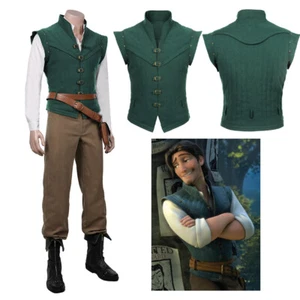 Tangled-Flynn Rider Cosplay Costume Vest Outfit Carnival Uniform Halloween Mens - Picture 1 of 30