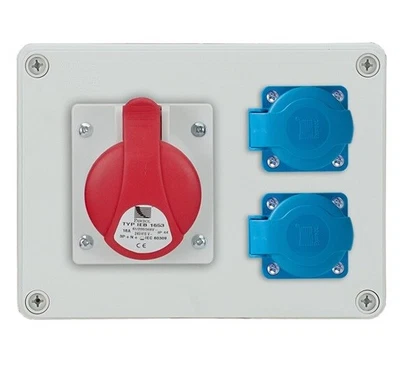 AW-TOOLS Baustrom/ Wandverteiler vorverdrahtet 1 x CEE 16A/400V 2 x 230V/16A Schuko