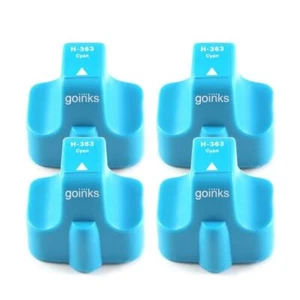 4 Cyan Ink Cartridges to replace HP 363 (HP363C) Compatible for Printers - Picture 1 of 1