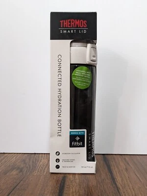 Thermos 24 OZ Hydration Water Bottle W/Smart Lid Tracks Hydration Black - Image 1 of 2