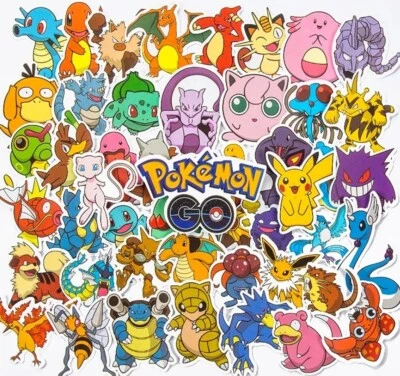 Lot de 50 autocollants stickers Les Pokémon Pikachu (Réf 3) - Photo 1/3