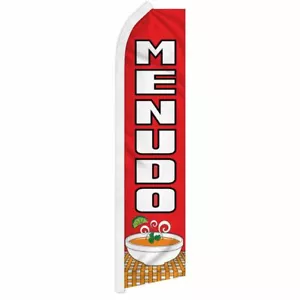 "MENUDO" Werbung Super Flagge Swooper Banner Geschäftsschild Essen Suppe Mexikanisch - Bild 1 von 10