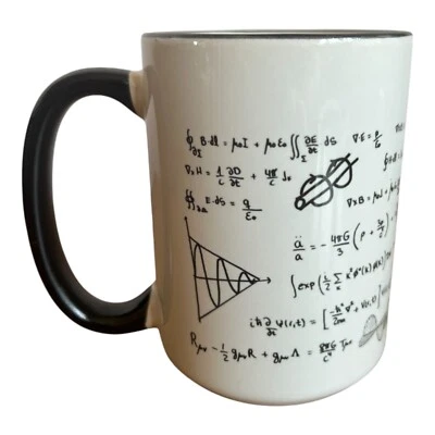 Vintage Maths Trigonometry Formula Teacher Mug With Glazed Black Handle China - Image 1 of 4