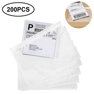 200 Clear Packing List 7.5x5.5 Invoice Shipping Envelopes Top Load Seft Adhesive - Picture 1 of 5