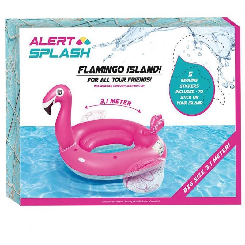 ALERT XXL Riesen Flamingo Party Lounge Badeinsel Pool Liege Luftmatratze groß 310cm
