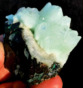 78,8 g Especímenes de cristal de zeolita verde intercrecimiento de apofilita natural ip1650 - Imagen 1 de 12