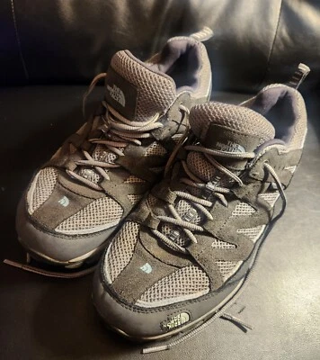 The North Face Womens Size 10 Hiking Shoes Gray Leather Waterproof HydroSeal  - Image 1 of 4