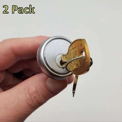 2x Cilindros de bloqueo de cajón National C8160 cromados 1-1/4" diámetro 5 pines con llave diferentes Foto 1 de 4