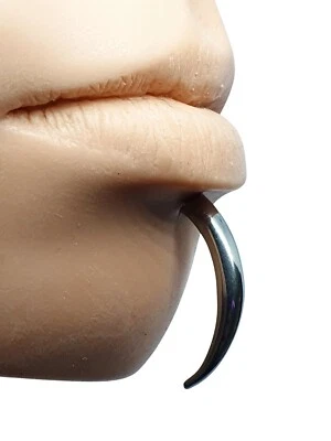 ECLECTIC SHOP UK LTD ® Piercing perturbado de acero Labret con espiga de cuerno grande 16 g (1,2 mm) 316