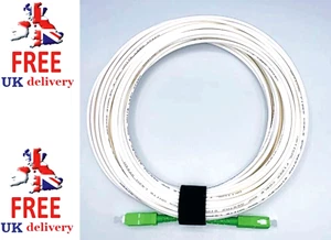 Elfcam® - 25m Fiber Optic Cable SC/APC to SC/APC Simplex singlemode 9/125 White - Imagen 1 de 11