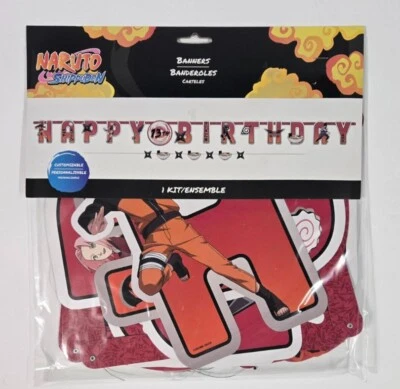 Настраиваемый баннер с днем рождения Naruto Shippuden - Изображение 1 из 2