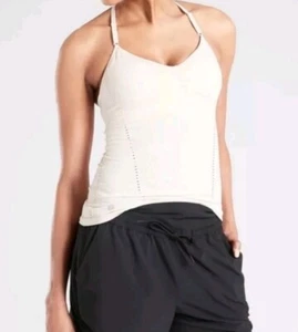 Athleta Allegro Support Tank Cream Size M Strappy  - Picture 1 of 8
