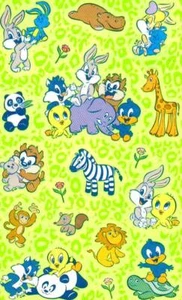 Maxi Kromekote LOONEY TUNES BABIES AT THE ZOO Sandylion Stickers ~VINTAGE~ - Picture 1 of 1
