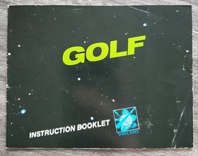 NES Golf Manual Instruction Booklet Nintendo Black Box Early Printing