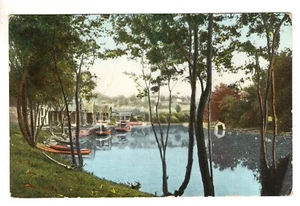 Otter Creek Vergennes Vermont Boats Sunken Boat House Postcard VT - Picture 1 of 2