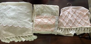 Glenna Jean Baby Bettwäsche Rosa Beige Decke Krippe Rock Windelhalter Kinderzimmer - Bild 1 von 15