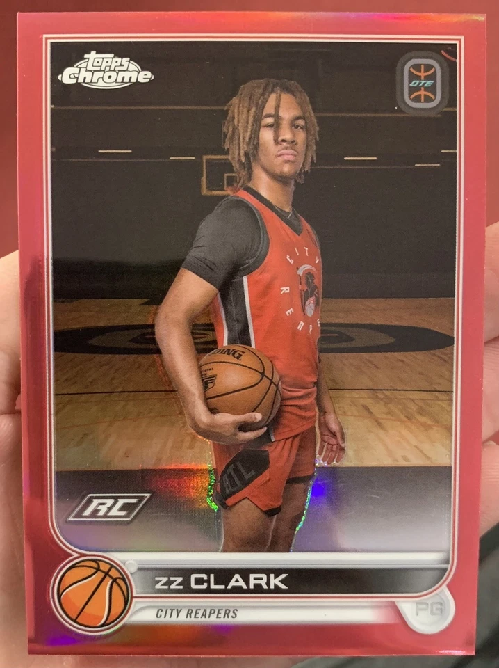 2022-23 Topps Chrome OTE Overtime Elite Refractor ZZ Clark Red #/5 #70 - Image 1 of 2