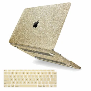 2021 Bling Sparkly Shinny Glitter Rubberized Hard Case Cover For Macbook Air Pro - Picture 1 of 101