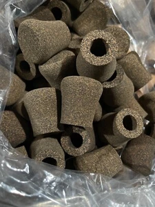 Cork Rings, Large Premium Dark Rubberized Butt Cap Style #2, One Butt Cap - Picture 1 of 2